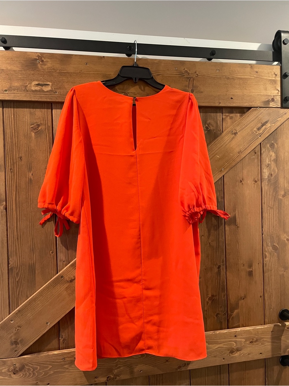 Mossimo Bright Orange Tie-Sleeve Women's Dress - Picture 2 of 8